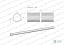 Rura wewnętrzna Seria 4R i 5R do wału 1110 przegubowo-teleskopowego 45x3.8 mm 955 mm WARYŃSKI