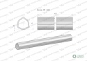 Rura wewnętrzna Seria 4R i 5R do wału 560 przegubowo-teleskopowego 45x3.8 mm 405 mm WARYŃSKI