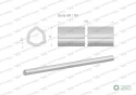 Rura wewnętrzna Seria 6R i 7R do wału 1010 przegubowo-teleskopowego 45x5.5mm 855 mm WARYŃSKI