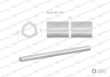 Rura wewnętrzna Seria 6R i 7R do wału 910 przegubowo-teleskopowego 45x5.5mm 755 mm WARYŃSKI