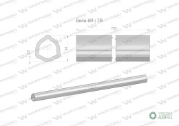 Rura wewnętrzna Seria 6R i 7R do wału 910 przegubowo-teleskopowego 45x5.5mm 755 mm WARYŃSKI