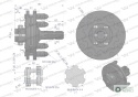 Sprzęgło zewnętrzne cierne wału 1200Nm - 1 3/8 Z6 Waryński