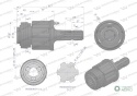 Sprzęgło zewnętrzne zapadkowe wału 500Nm - 1 3/8 Z6 Waryński