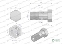 Śruba oczkowa przelewowa calowa G1/4`-19 Waryński ( sprzedawane po 10 )