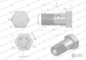 Śruba oczkowa przelewowa metryczna M14x1.5 Waryński ( sprzedawane po 10 )