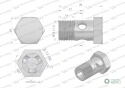 Śruba oczkowa przelewowa metryczna M18x1.5 Waryński ( sprzedawane po 10 )
