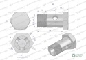 Śruba oczkowa przelewowa metryczna M20x1.5 Waryński ( sprzedawane po 5 )