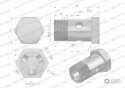 Śruba oczkowa przelewowa metryczna M22x1.5 Waryński ( sprzedawane po 10 )