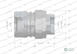 Szybkozłącze hydrauliczne skręcane (motylkowe) gniazdo G1
