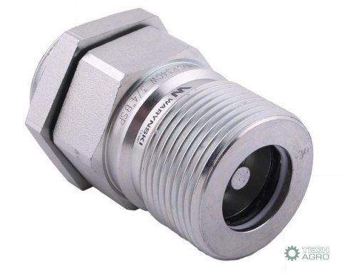 Szybkozłącze hydrauliczne skręcane (motylkowe) gniazdo G3/4"BSP gwint wewnętrzny 250bar Waryński Szybkozłącze hydrauliczne skręcane (motylkowe) gniazdo G3/4"BSP gwint wewnętrzny 250bar Waryński