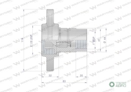 Szybkozłącze hydrauliczne skręcane (motylkowe) wtyczka G1