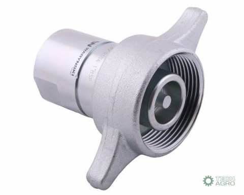 Szybkozłącze hydrauliczne skręcane (motylkowe) wtyczka G1"BSP gwint wewnętrzny 250bar Waryński Szybkozłącze hydrauliczne skręcane (motylkowe) wtyczka G1"BSP gwint wewnętrzny 250bar Waryński