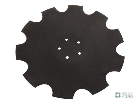 Talerz, uzębiony Z-10 fi 460 mocowanie5/98 grubość 3,5 mm stal borowa prosta piasta, Waryński Talerz, uzębiony Z-10 fi 460 mocowanie5/98 grubość 3,5 mm stal borowa prosta piasta, Waryński
