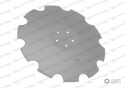 Talerz, uzębiony Z-10 fi 510 mocowanie5/98 grubość 4 mm stal borowa prosta piasta, Waryński