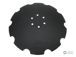 Talerz, uzębiony Z-10 fi 560 mocowanie6/120 grubość 4,5 mm stal borowa prosta piasta, Tolmet, Waryński