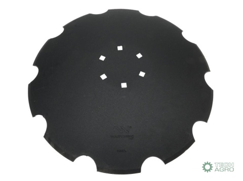 Talerz, uzębiony Z-10 fi 560 mocowanie6/120 grubość 4,5 mm stal borowa prosta piasta, Tolmet, Waryński Talerz, uzębiony Z-10 fi 560 mocowanie6/120 grubość 4,5 mm stal borowa prosta piasta, Tolmet, Waryński