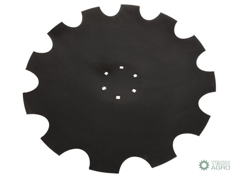 Talerz, uzębiony Z-12 fi 610 mocowanie6/120 grubość 6 mm stal borowa prosta piasta, Tolmet, Waryński Talerz, uzębiony Z-12 fi 610 mocowanie6/120 grubość 6 mm stal borowa prosta piasta, Tolmet, Waryński