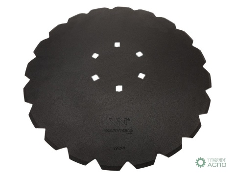 Talerz, uzębiony Z-20 fi 460 mocowanie6/120 grubość 3,5 mm stal borowa prosta piasta, Tolmet, Waryński Talerz, uzębiony Z-20 fi 460 mocowanie6/120 grubość 3,5 mm stal borowa prosta piasta, Tolmet, Waryński