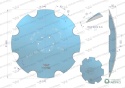 Talerz, uzębiony Z-8 fi 465 mocowanie6/100 grubość 5 mm stal borowa, Lemken Helidor 3490471, Waryński