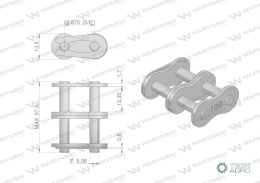 Zamek łańcucha 10B-2 (R2 5/8) Waryński ( sprzedawane po 10 )