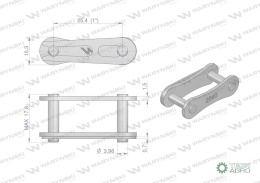 Zamek łańcucha 2040 208A (R1 1) Waryński ( sprzedawane po 5 )