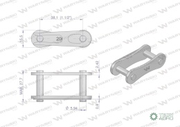 Zamek łańcucha 2060 212A (R1 1.1/2) Waryński ( sprzedawane po 5 )
