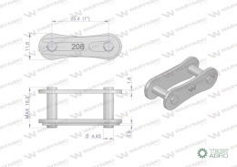 Zamek łańcucha 208B (R1 1) Waryński ( sprzedawane po 5 )