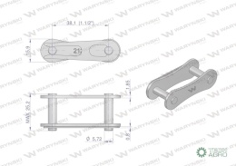 Zamek łańcucha 212B (R1 1.1/2) Waryński ( sprzedawane po 5 )