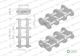 Zamek łańcucha Z20B-3 (R3 1.1/4) Waryński ( sprzedawane po 3 )