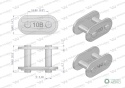 Zamek łańcucha prosta płytka Z10B-1 (R1 5/8) Waryński ( sprzedawane po 10 )