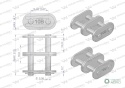 Zamek łańcucha prosta płytka Z10B-2 (R2 5/8) Waryński ( sprzedawane po 10 )