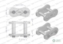 Zamek łańcucha przemysłowego Z28AH-1 ANSI A 140H (R1 1.3/4) Waryński