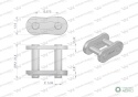 Zamek łańcucha przemysłowy Z10AH-1 ANSI A 50H (R1 5/8) Waryński ( sprzedawane po 10 )