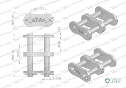 Zamek łańcucha wzmocnionego Z16A-2 ANSI A 80 (R2 1) Waryński ( sprzedawane po 5 )