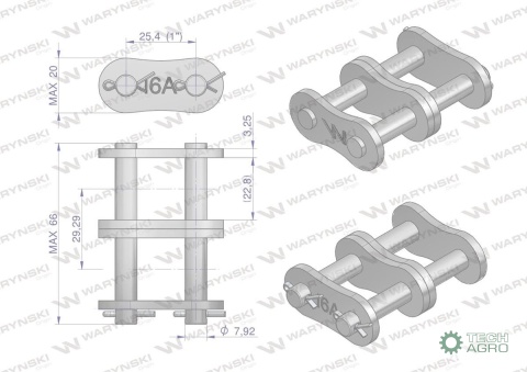 Zamek łańcucha wzmocnionego Z16A-2 ANSI A 80 (R2 1) Waryński ( sprzedawane po 5 ) Zamek łańcucha wzmocnionego Z16A-2 ANSI A 80 (R2 1) Waryński ( sprzedawane po 5 )