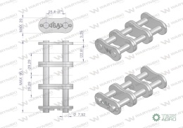 Zamek łańcucha wzmocnionego Z16A-3 ANSI A 80 (R3 1) Waryński ( sprzedawane po 5 )