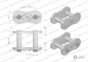 Zamek łańcucha wzmocnionego Z28A-1 ANSI A 140 (R1 1.3/4) Waryński