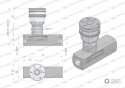 Zawór dławiąco-zwrotny WRFU 90 1/4"BSP Waryński