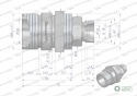 Zawór gniazdo M22x1.5 skręcane (50490020) Waryński