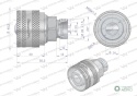 Zawór wtyczka M22x1.5 skręcane (50490030) Waryński (opakowanie 10szt)