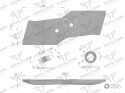 Dłuto prawe, nakładka lemiesza obracalna prawa 14mm 622128 zastosowanie Kuhn stal borowa, Royal Farm