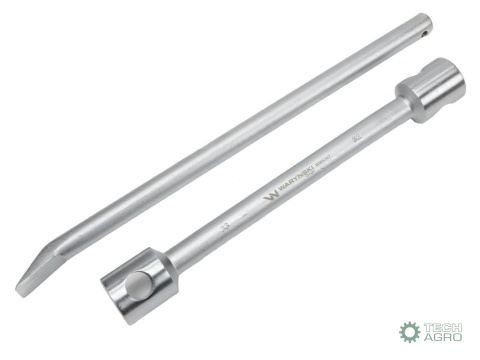 Klucz do kół , 395 mm długości rozmiar 32X33 mm z łyżką, do prac montażowych i demontażowych w mechanice , Waryński