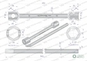 Klucz do kół , 395 mm długości rozmiar 32X33 mm z łyżką, do prac montażowych i demontażowych w mechanice , Waryński