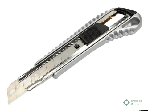 Nożyki łamane 18mm w aluminiowej obudowie w kartoniku ekspozycyjnym (zestaw 24 sztuk) Teger