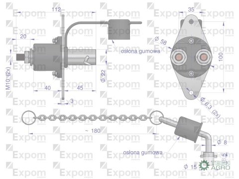 Odłącznik akumulatora M10 300A EXPOM KWIDZYN eu
