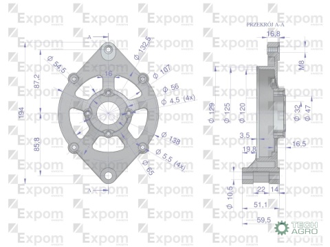 Pokrywa przednia alternatora 0120488205Nowy Typ EXPOM KWIDZYN eu
