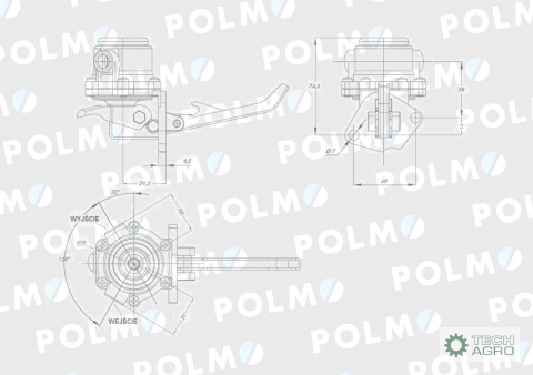Pompa zasilająca 01260044 POLMO