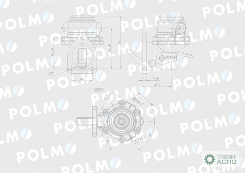 Pompa zasilająca 140100080709. 130100080733 POLMO