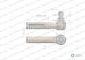 Przegub kierowniczy 183mm- M22x1,5 133743010 WARYŃSKI