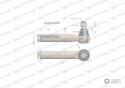 Przegub kierowniczy 209mm- M22x1,5 04392038, 04358286 WARYŃSKI